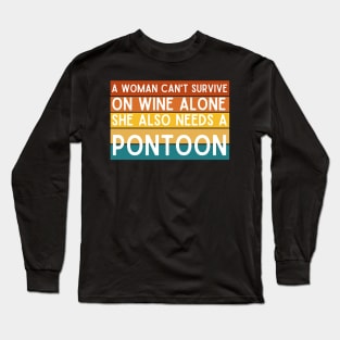 Pontoon Queen Long Sleeve T-Shirt